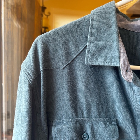 Vans Dark Teal Long Sleeve Shirt - Picture 4 of 5